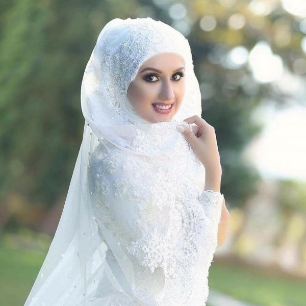 فساتين اعراس للمحجبات - صور اجمل عروسه محجبه 5407 1