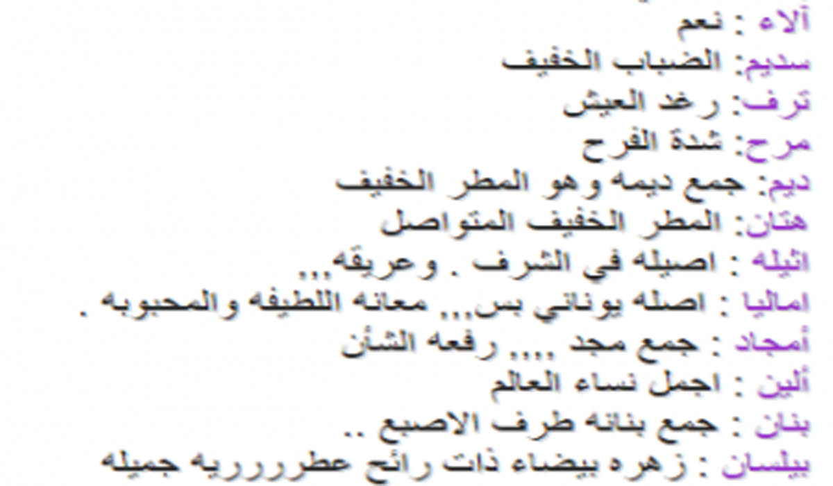 معاني اسماء البنات- اجمل واروع اسماء للبنات تتعرفوا عليها 849 1