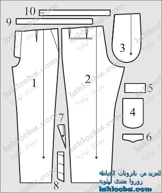 باترون البنطلون الرجالي - باترون فى منتهى السهوله 11736 1